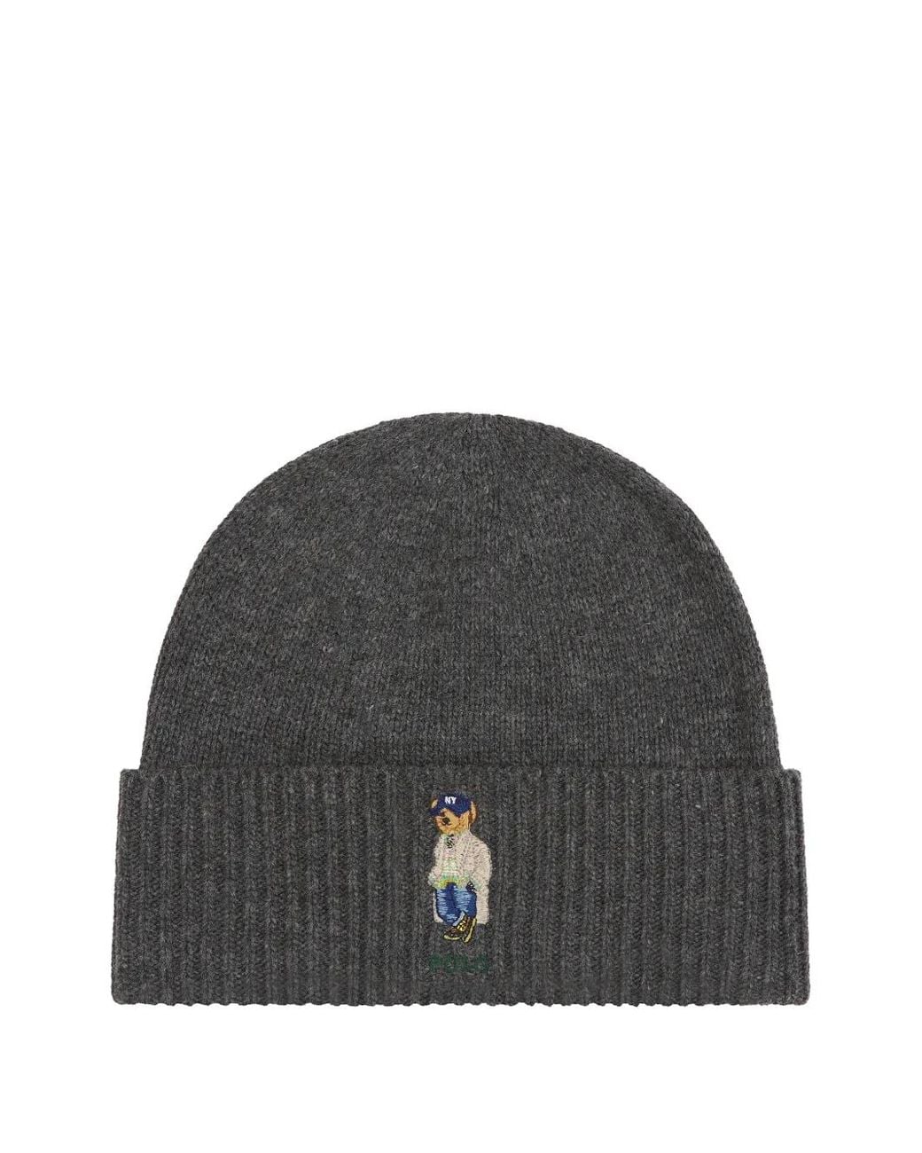 Polo Ralph Lauren Gray Litchfield Bear Beanie for men