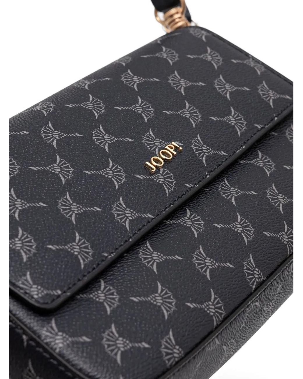 Joop! Black Logo-Plaque Tassel Shoulder Bag