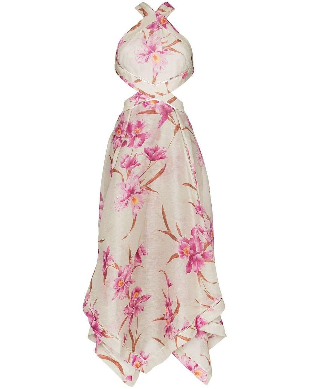 zimmermann corsage halter mini dress