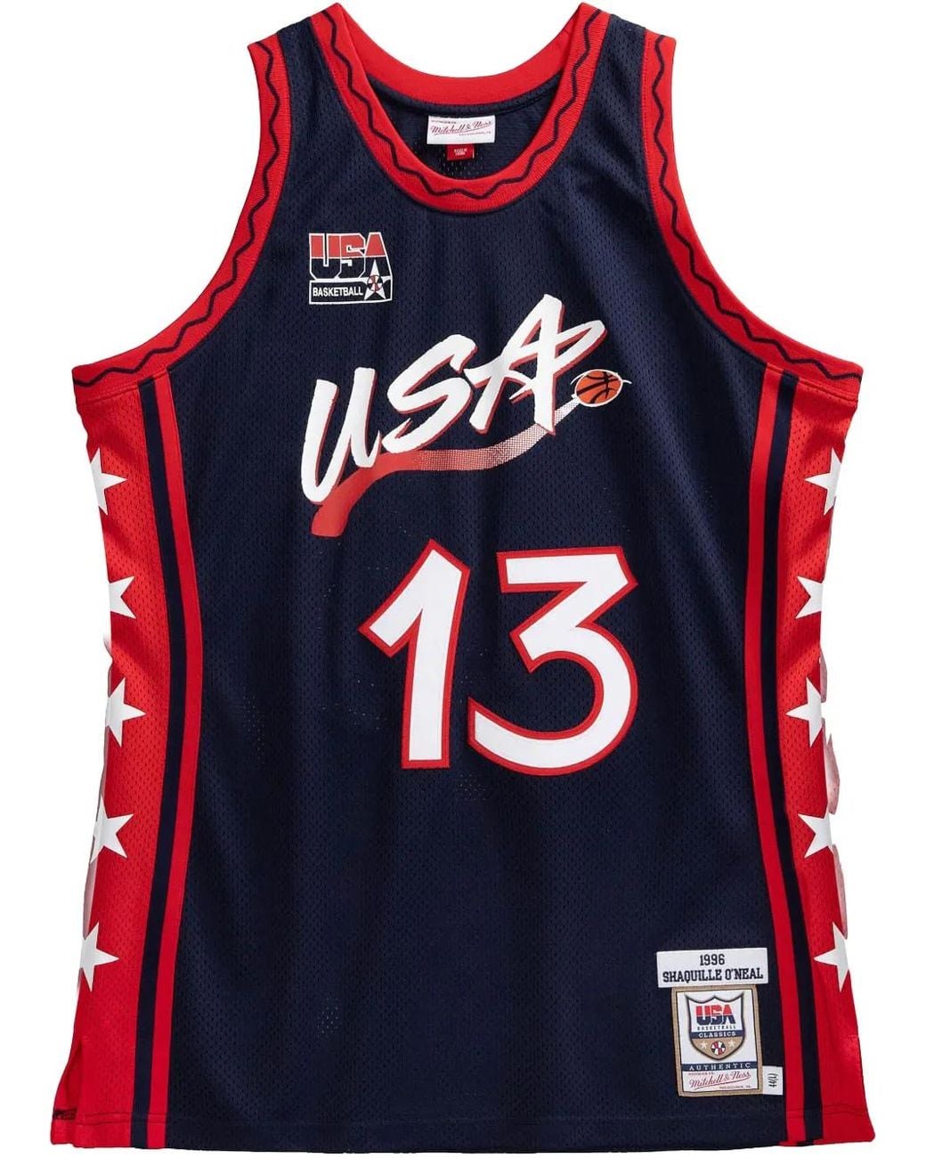 Mitchell & Ness Red Authentic "Usa 1996 Shaquille O'Neal" Jersey for men