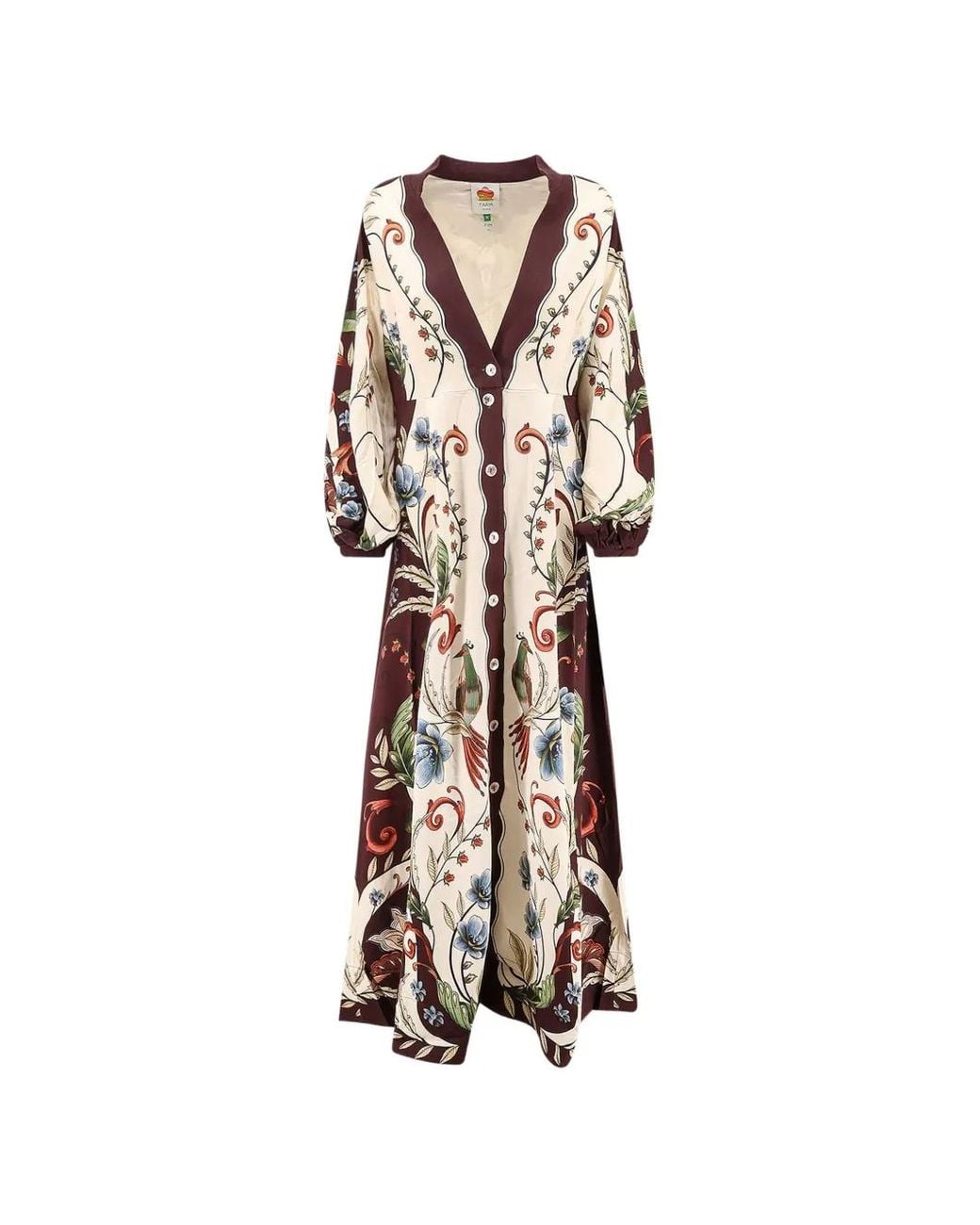 Farm Rio White Millena Winter Maxi Dress