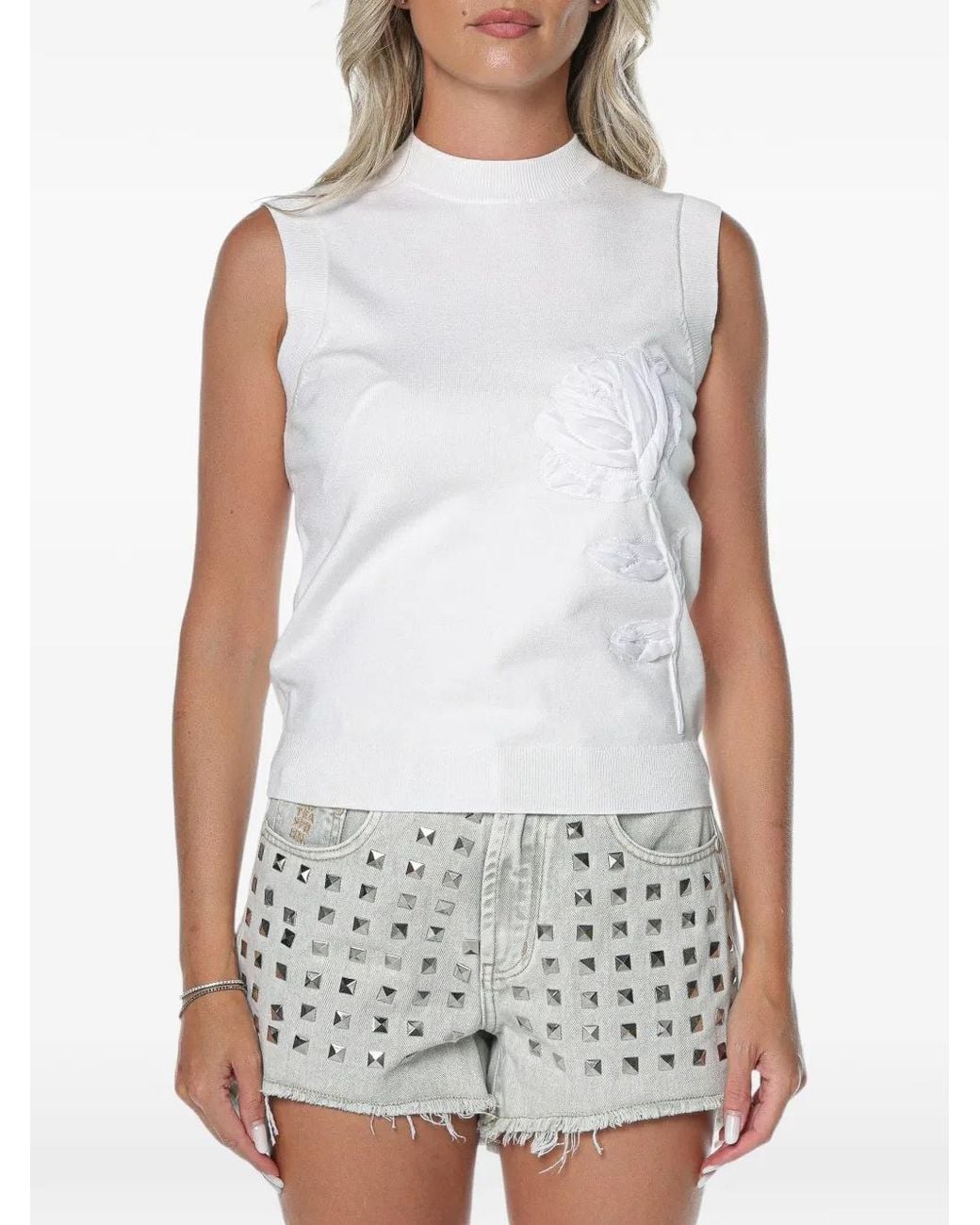 Ted Baker White Nyeli Organza Applique Top