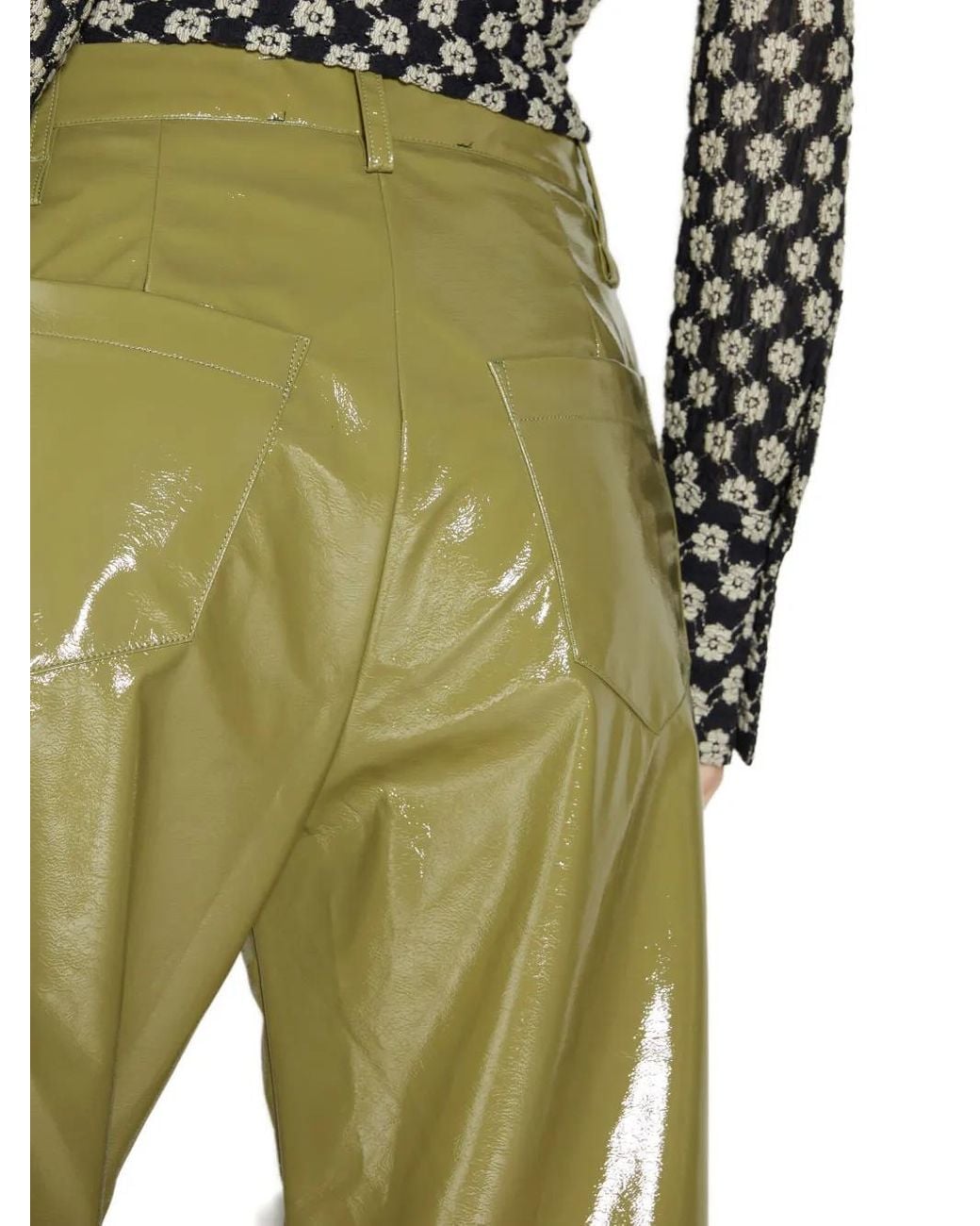 Song For The Mute Green High-Shine Trousers