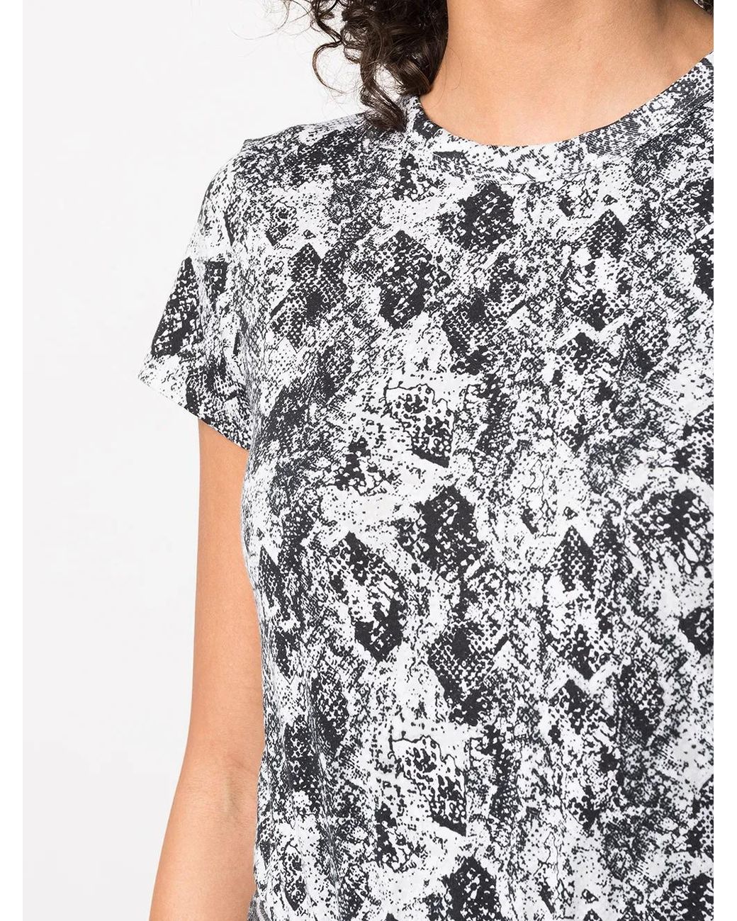Rag & Bone White All-Over Snakeskin T-Shirt