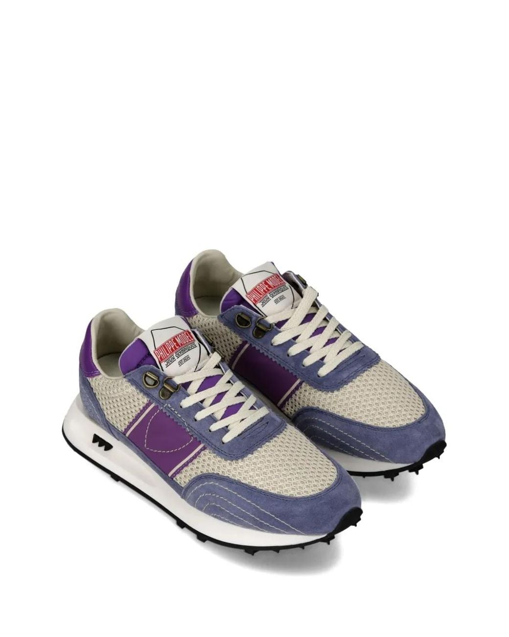 Philippe Model Blue Tour Mesh-Panel Suede Sneakers