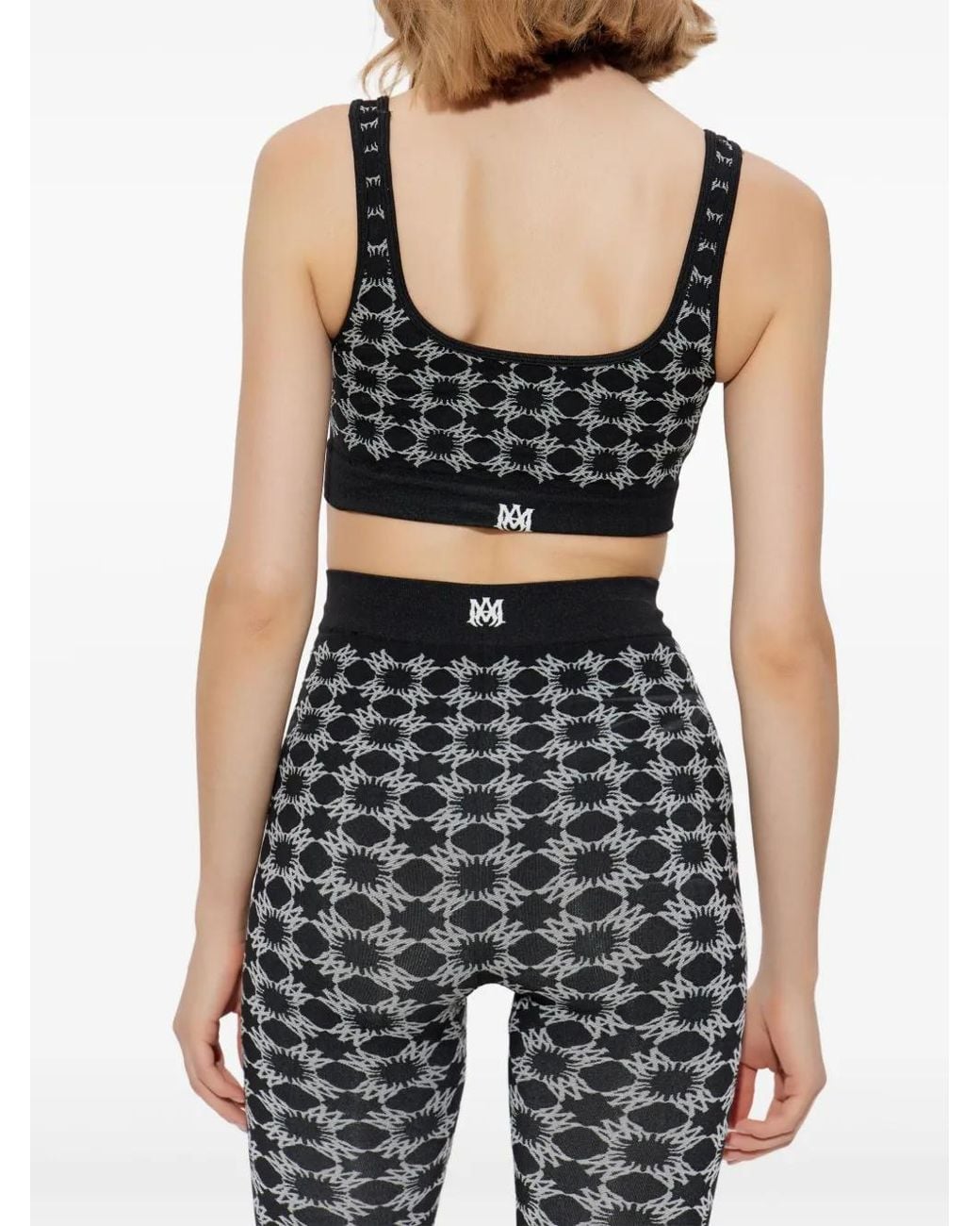Amiri Black Ma Quad-Monogram Bra