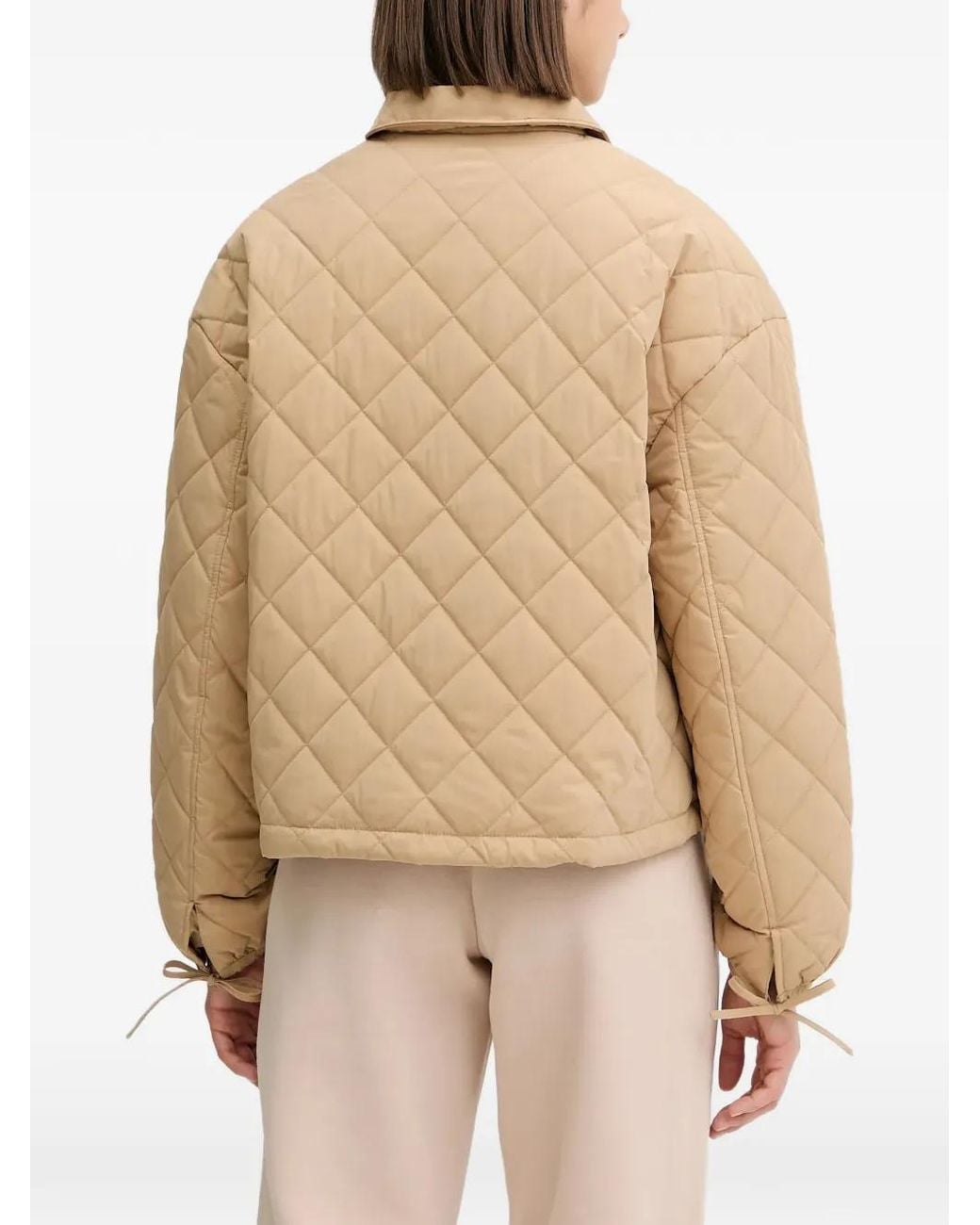 Guess Natural Quilted Collared Jacket