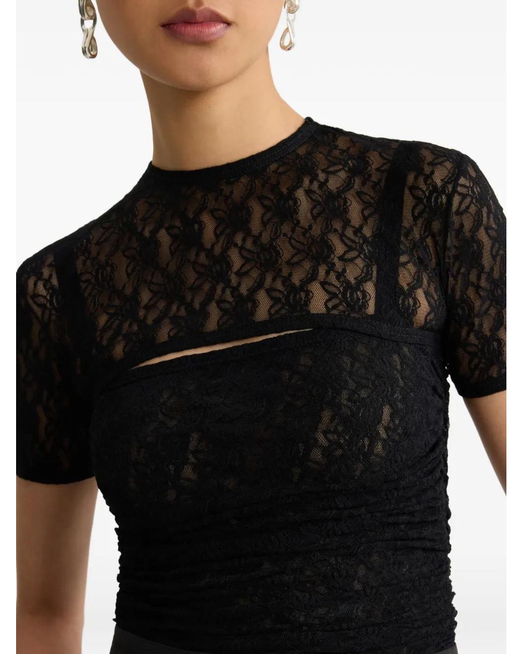 Patou Black Lace T-Shirt