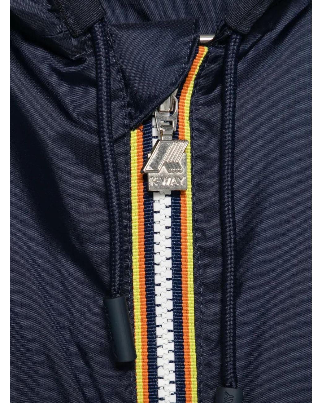 K-Way Blue Veste Zippée À Patch Logo for men