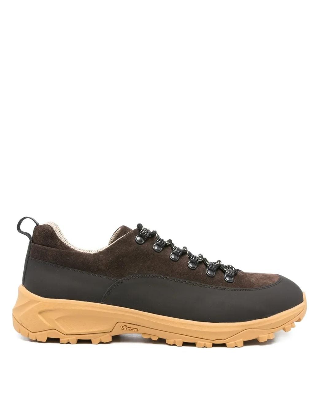 Eleventy Black Suede Lace-Up Trainers for men