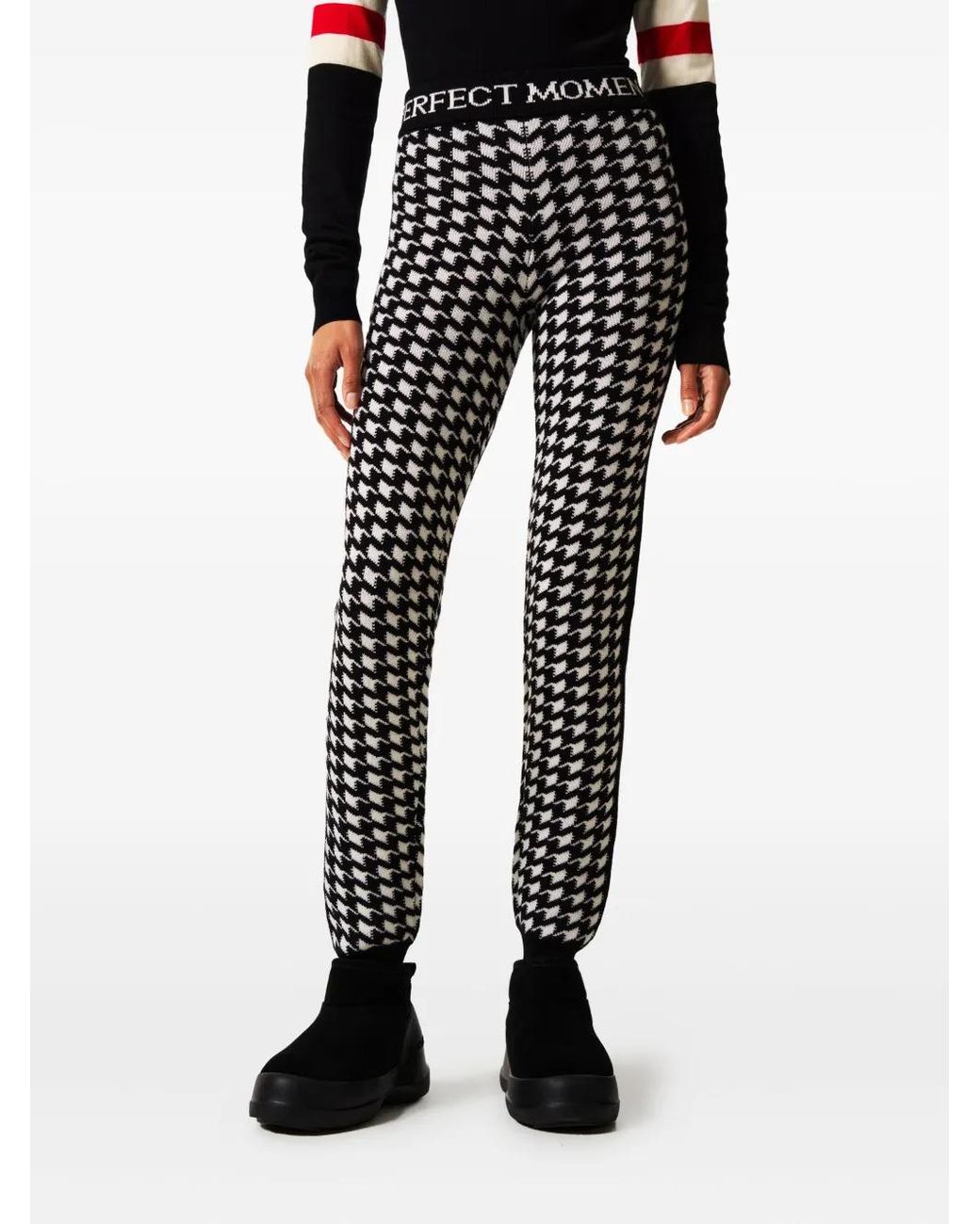 Perfect Moment Black Houndstooth Legging