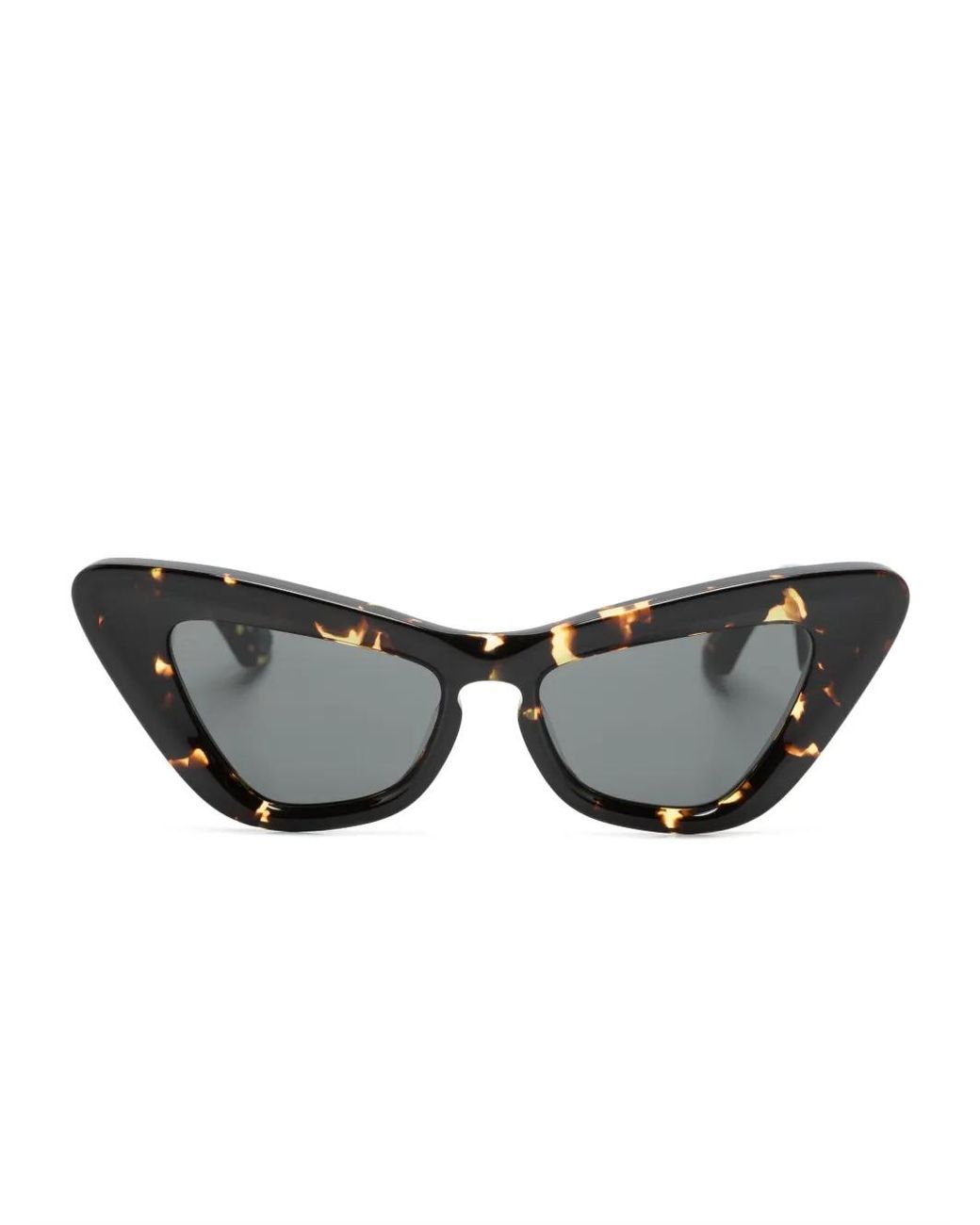 Burberry Gray Tortoiseshell Cat-Eye Sunglasses