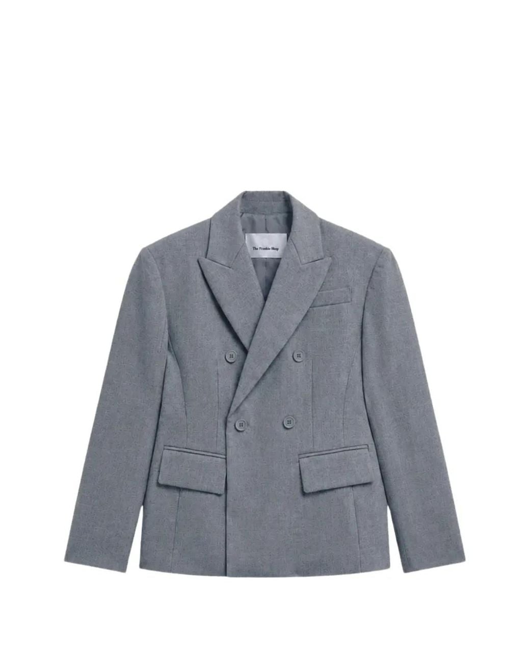 Frankie Shop Blue Doyer Double-Breasted Blazer