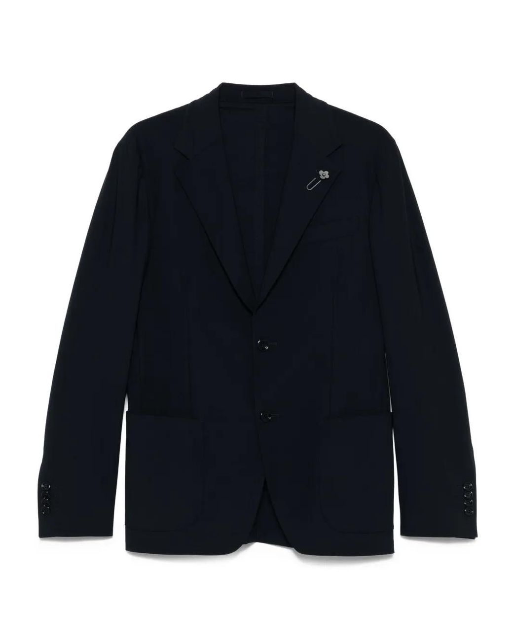 Lardini Blue Patch-Pocket Jacket for men