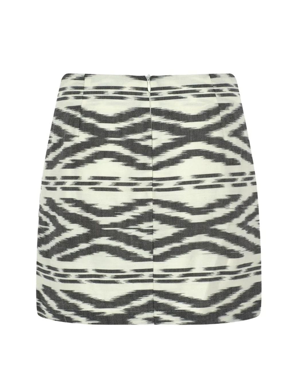 Punicana Gray Tiri Geometric-Print Mini Skirt