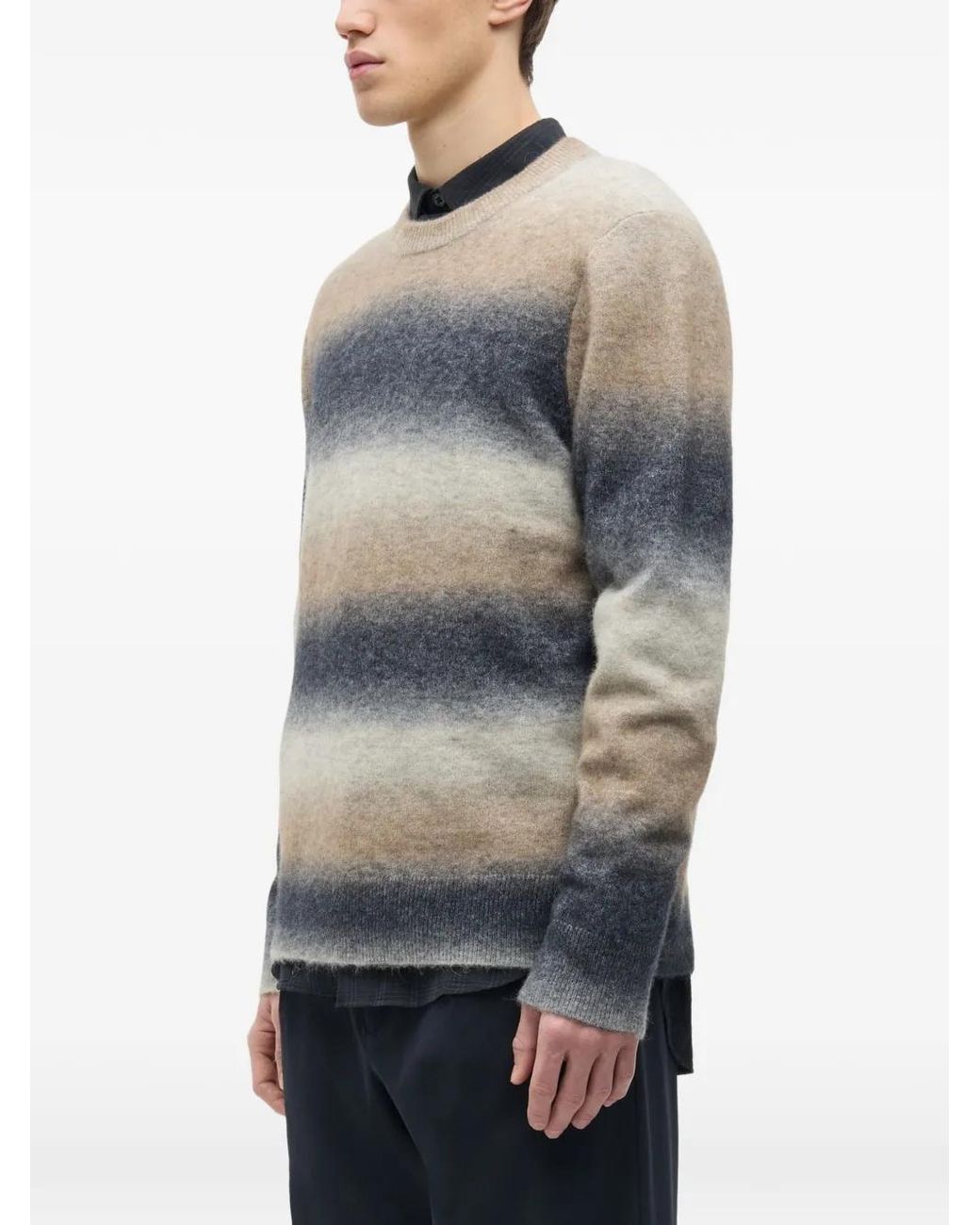 Samsøe & Samsøe Aiden Pullover Mit Streifen in Gray für Herren