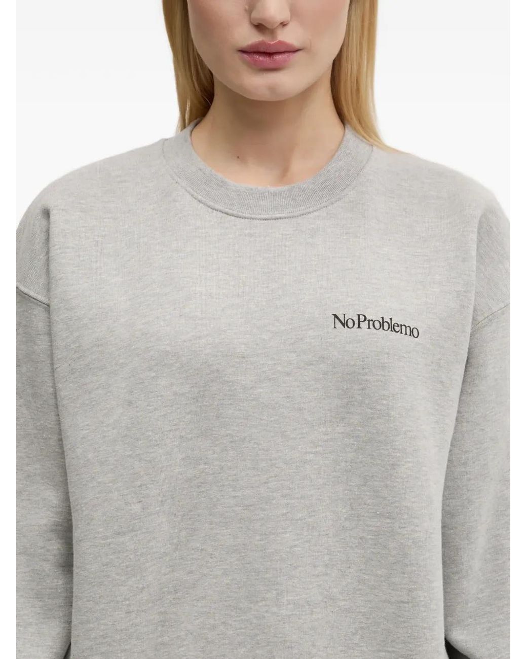 Aries Gray Crew-Neck Sweatshirt