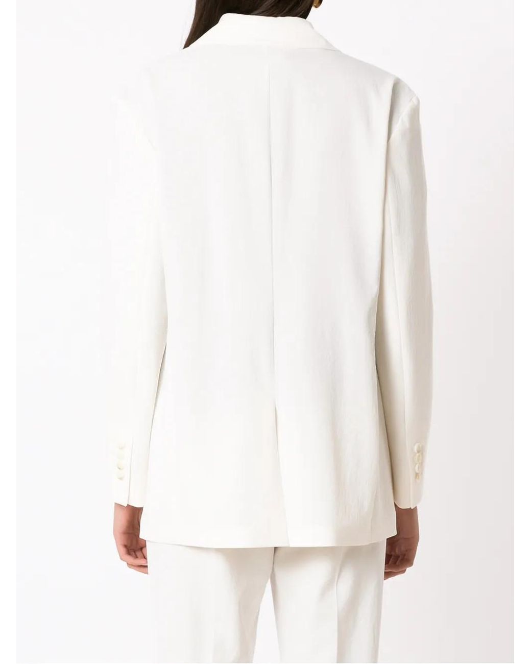 Boss White Double-Breasted Blazer