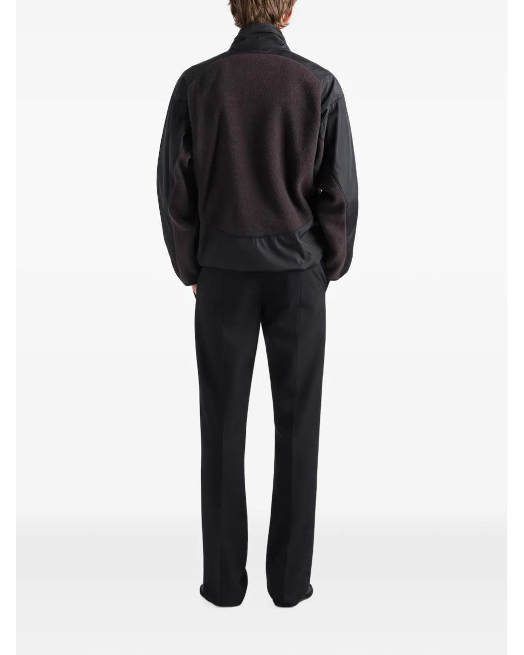 Prada Black Triangle-Logo Jacket for men