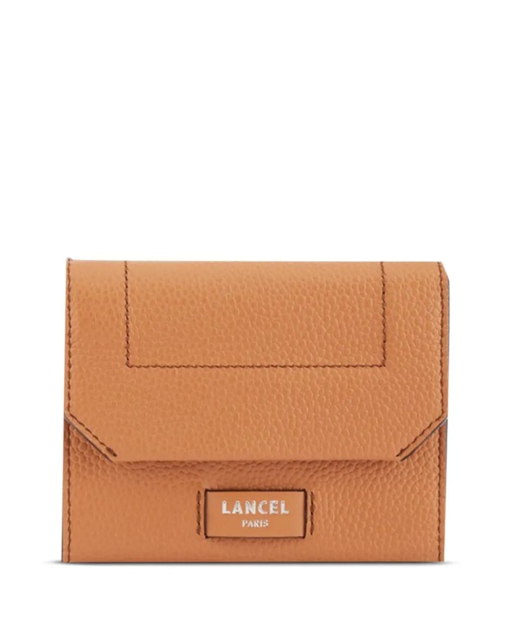 Lancel Brown Minon Flap Compact Wallet