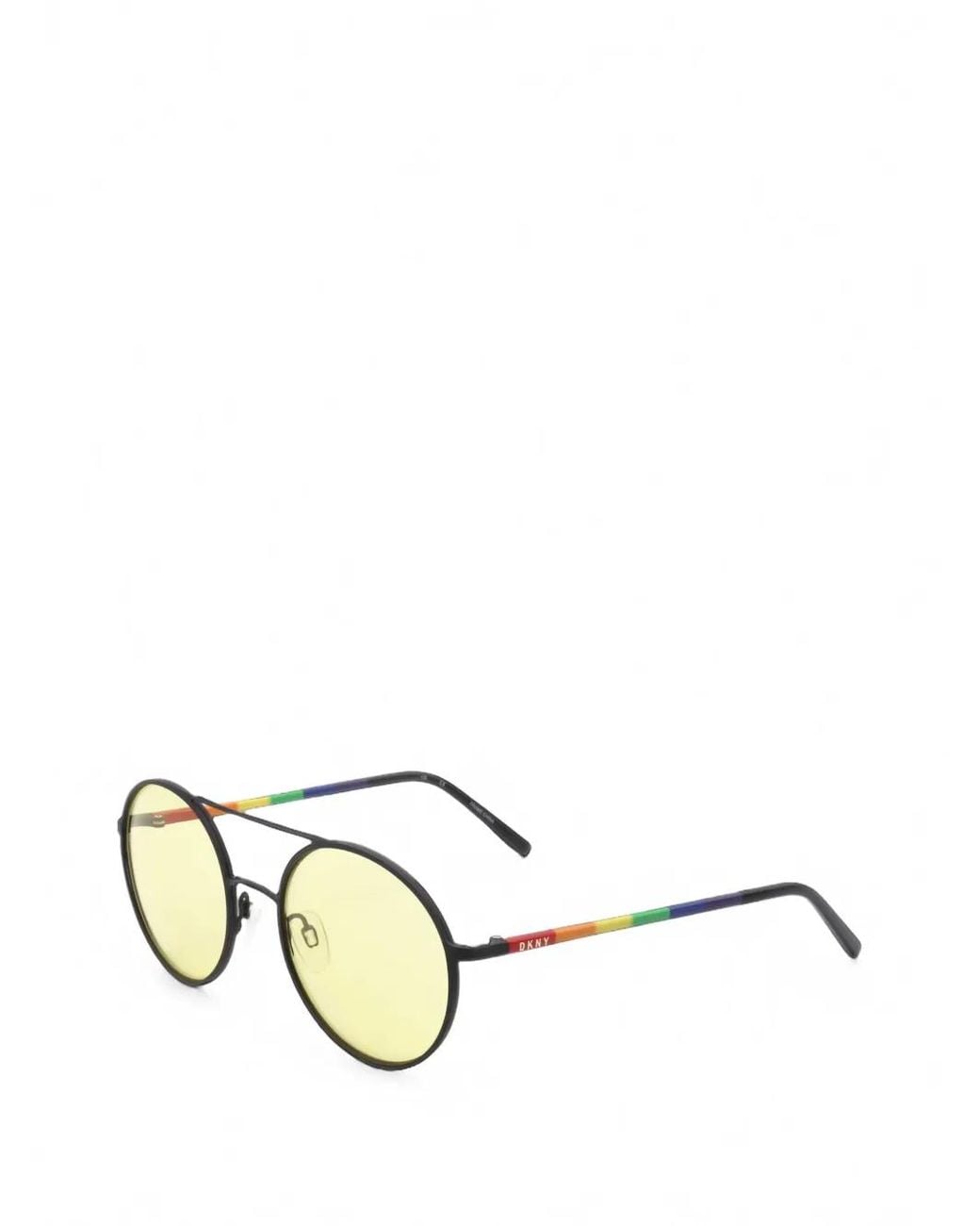 DKNY Metallic Pride Round-Frame Sunglasses