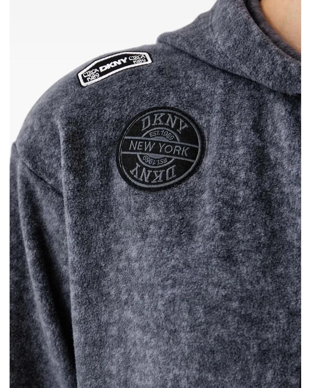 DKNY Black Logo-Patch Pajama Set