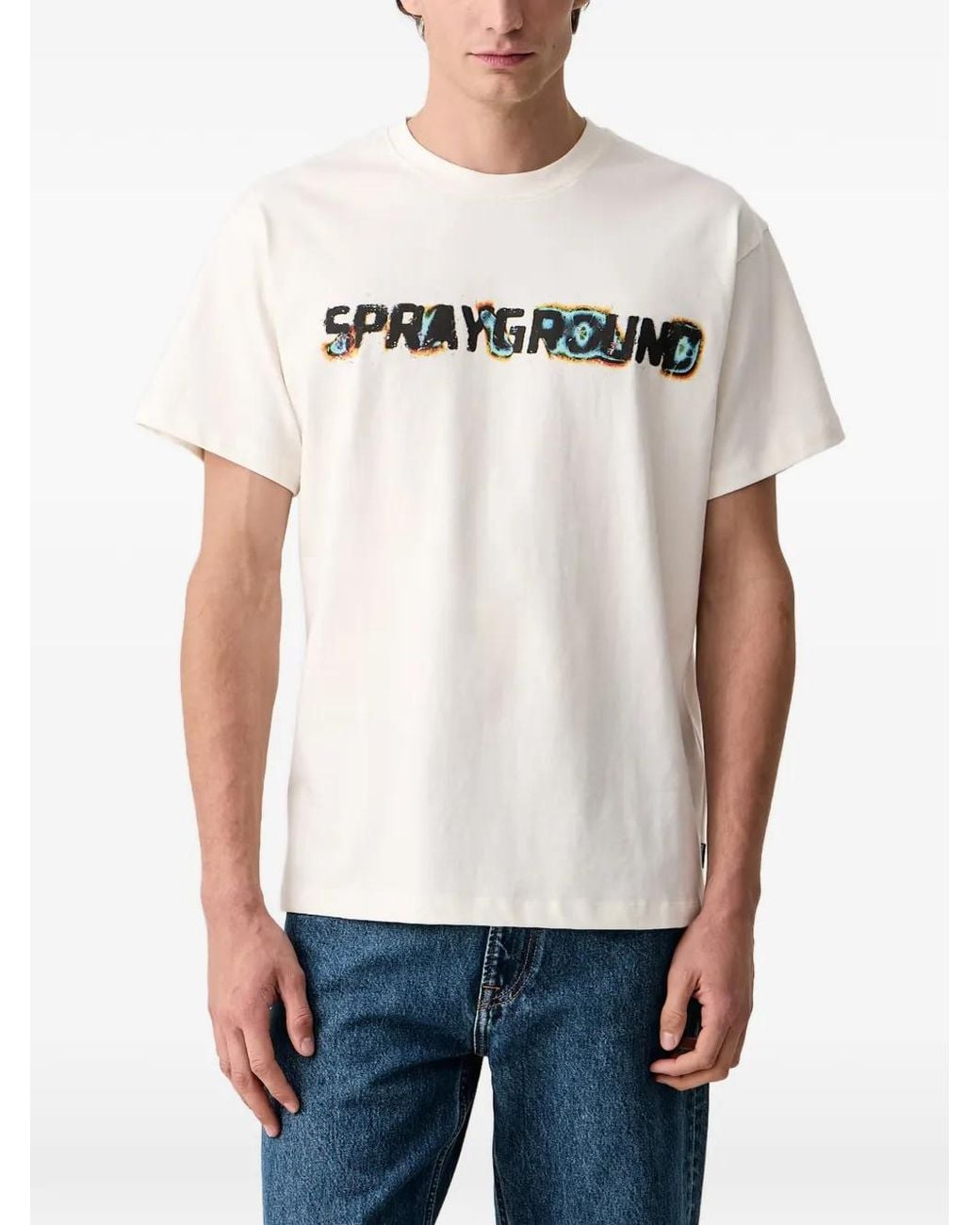 Sprayground White Shark T-Shirt for men