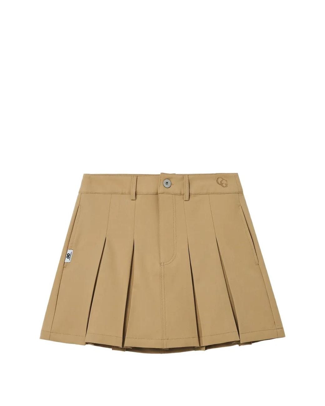 Chocoolate Natural Pleated Mini Skirt
