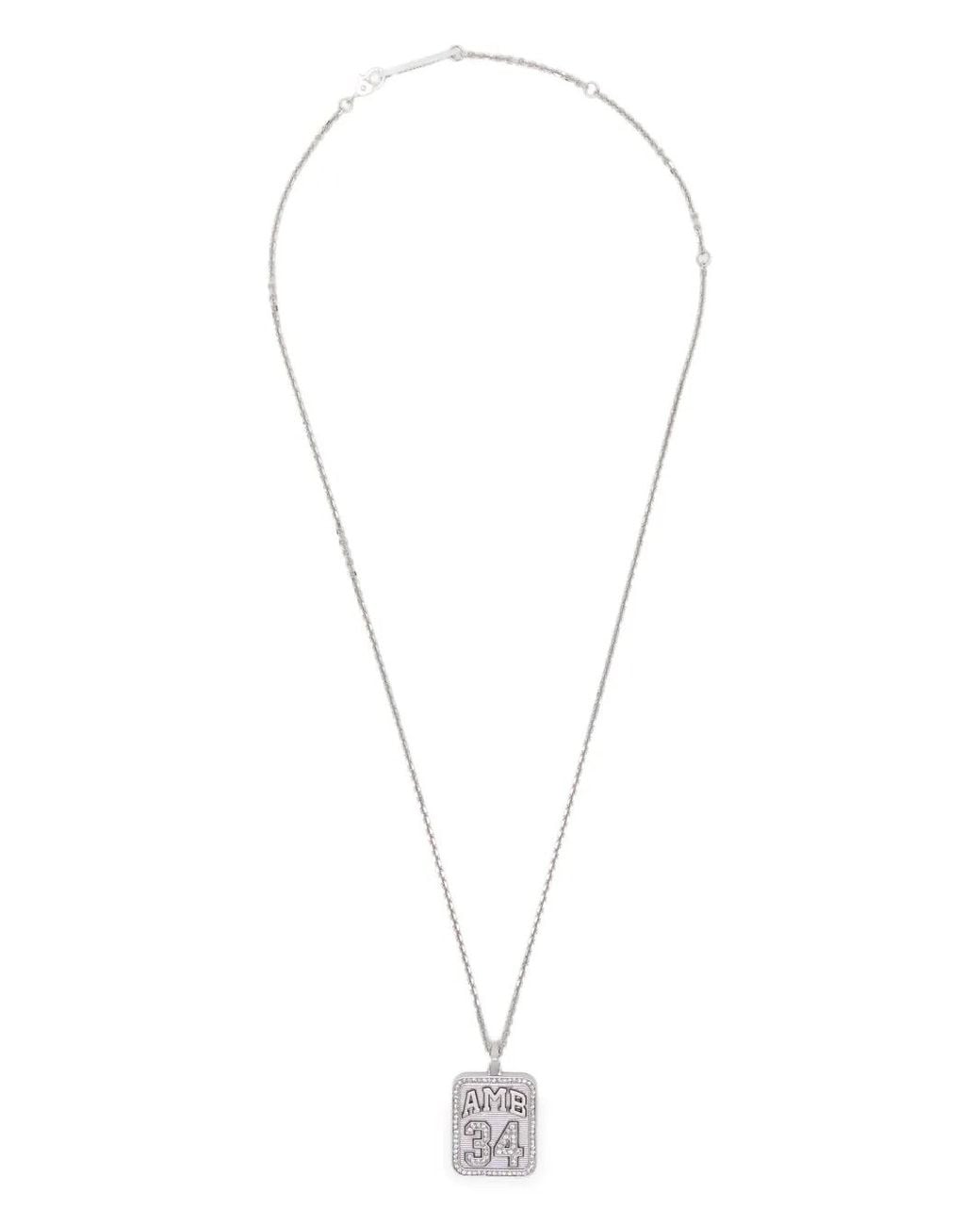 Ambush White Logo-Plaque Necklace