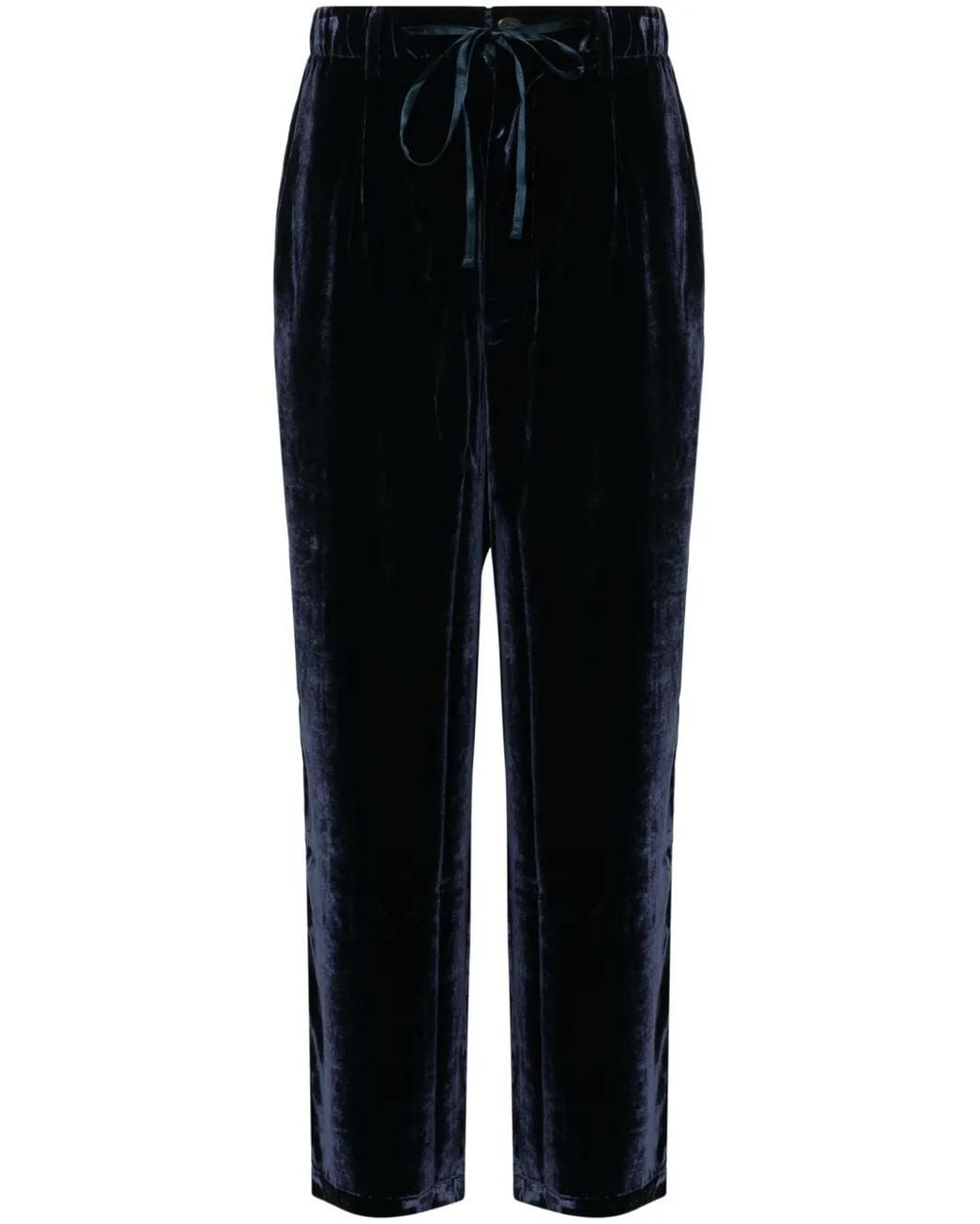 Pierre Louis Mascia Black Velvet Trousers