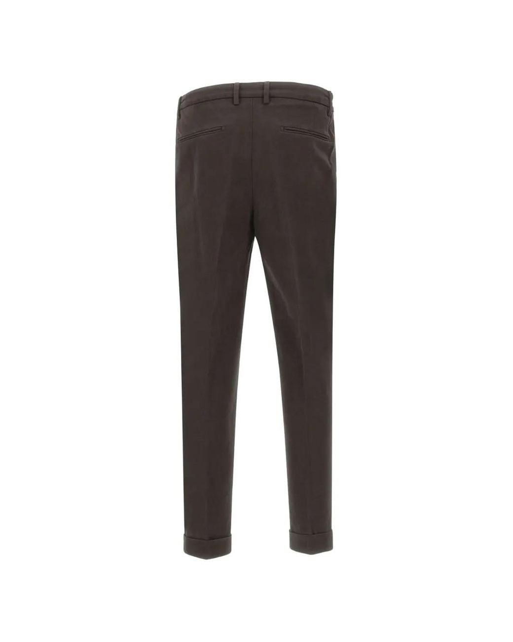 Devore Gray Pleated Cuffed Trousers for men