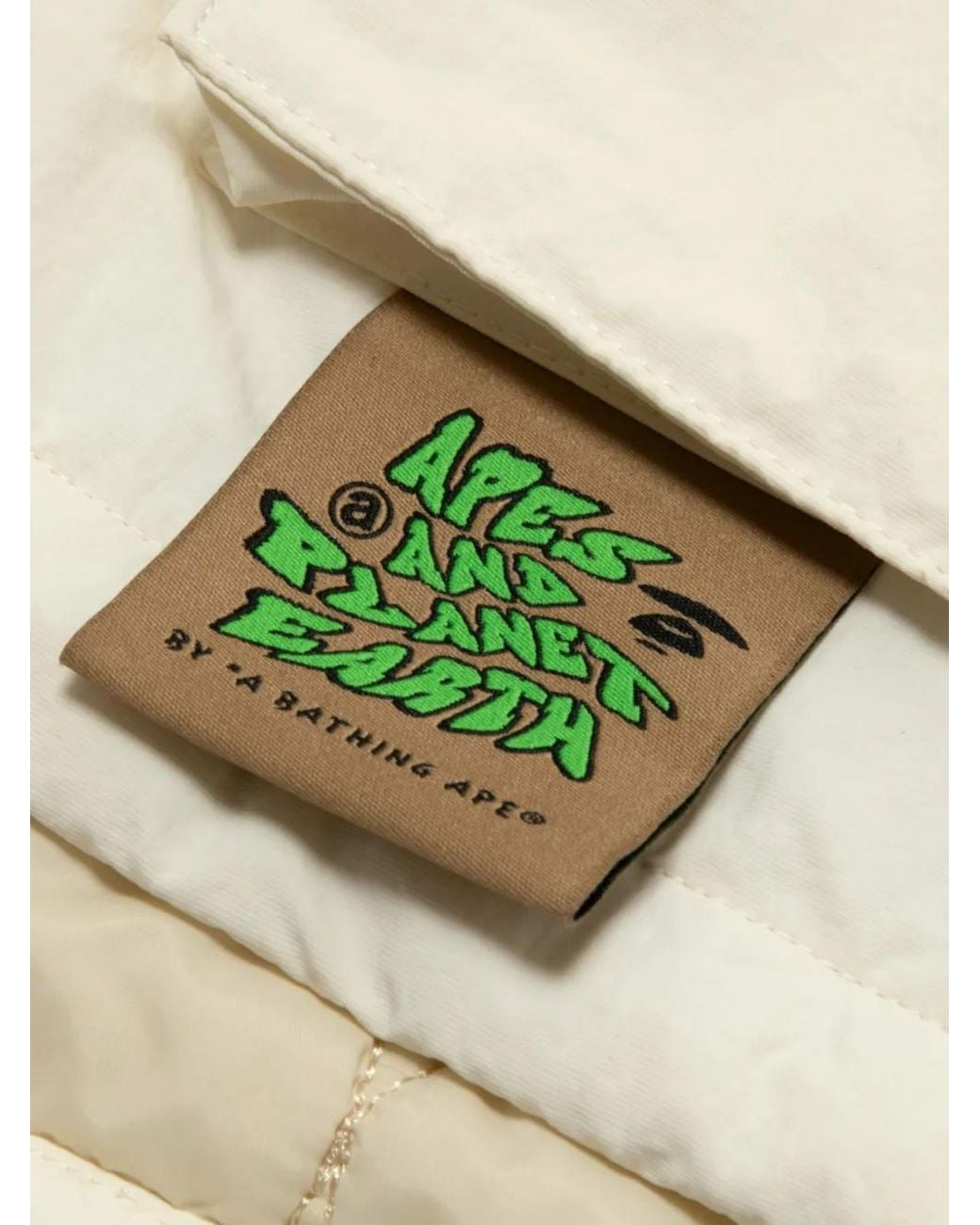 Aape By A Bathing Ape Natural Hooded Logo-Patch Jacket for men
