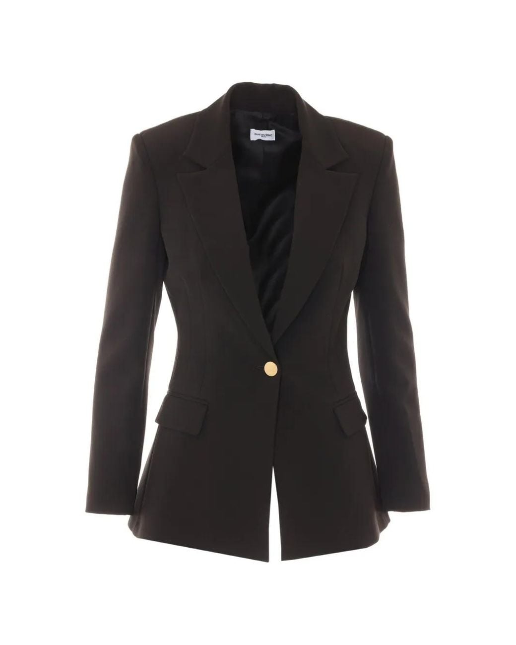 RUE DU BAC Black Single-Breasted Button-Fastening Blazer