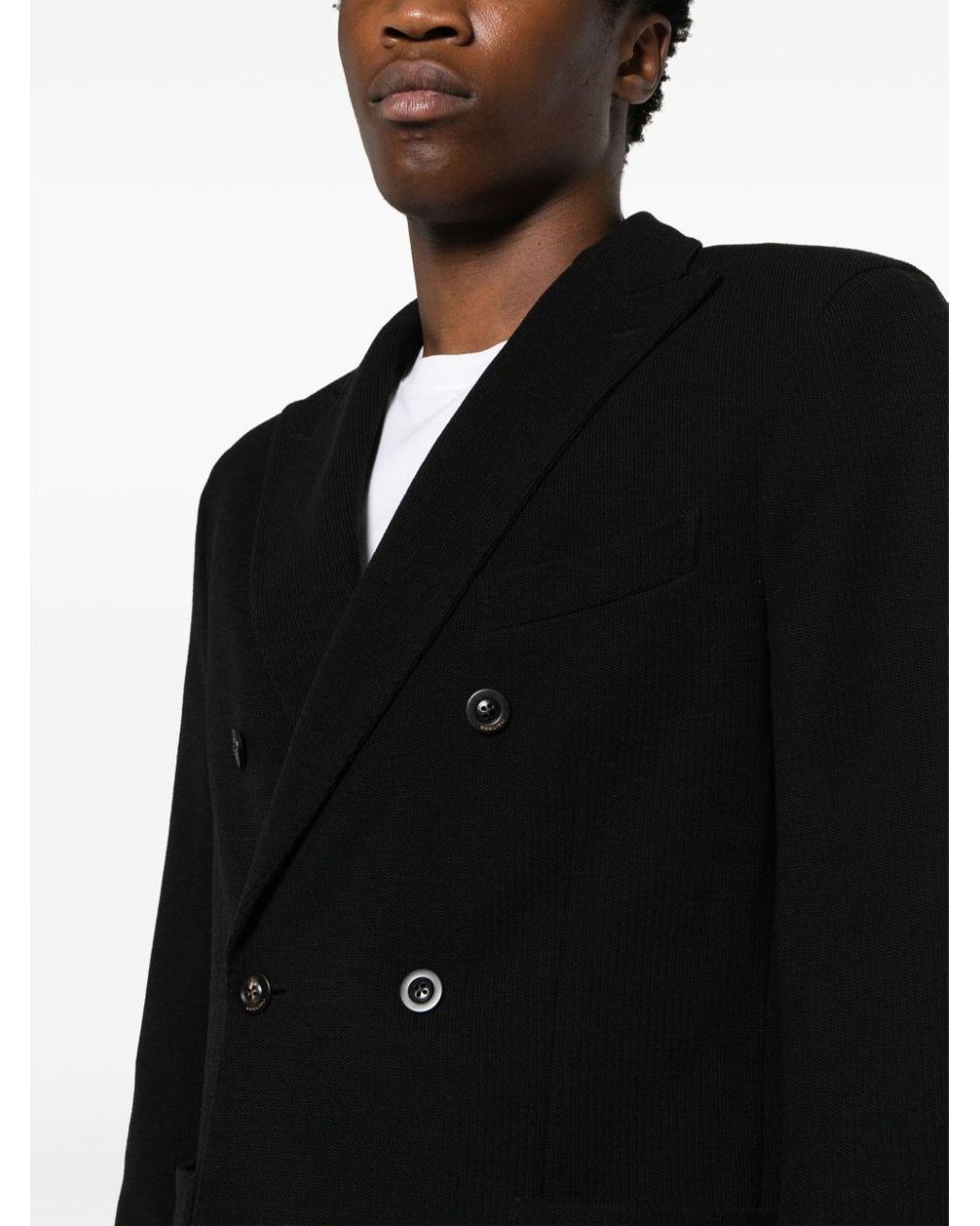 Mens black double breasted cheap blazer
