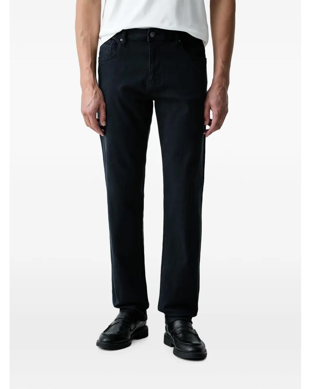ARMANI EXCHANGE Black Logo-Patch Jeans for men