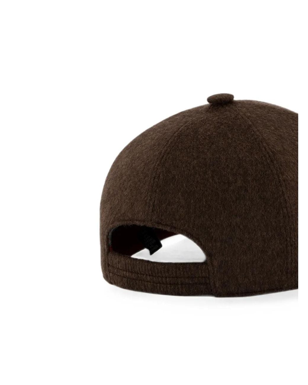 Loro Piana Brown Storm System Embossed-Logo Baseball Cap for men