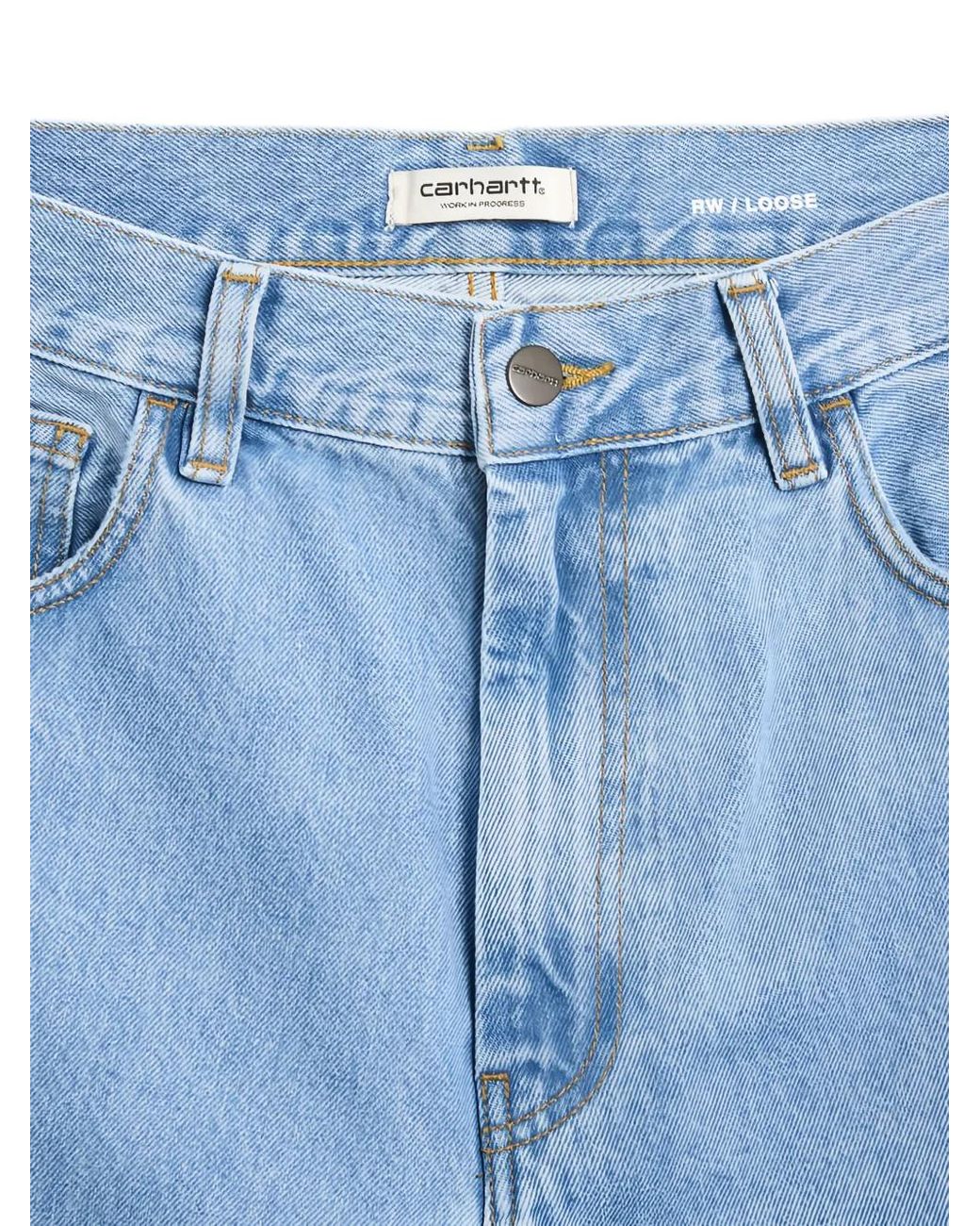 Carhartt Blue Logo-Patch Jeans for men