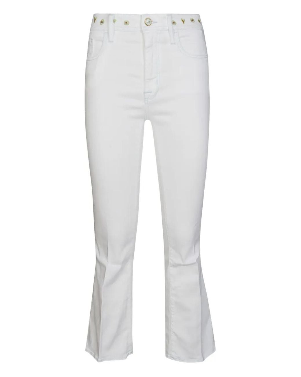 Jacob Cohen White Victoria Floral-Embellished Jeans