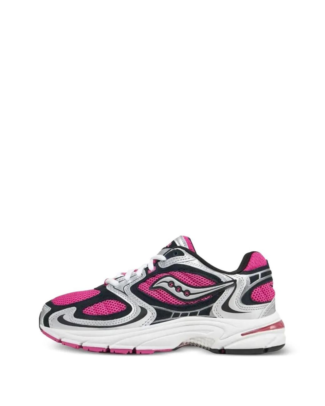 Saucony White Grid Jazz 9 Lace-Up Sneakers