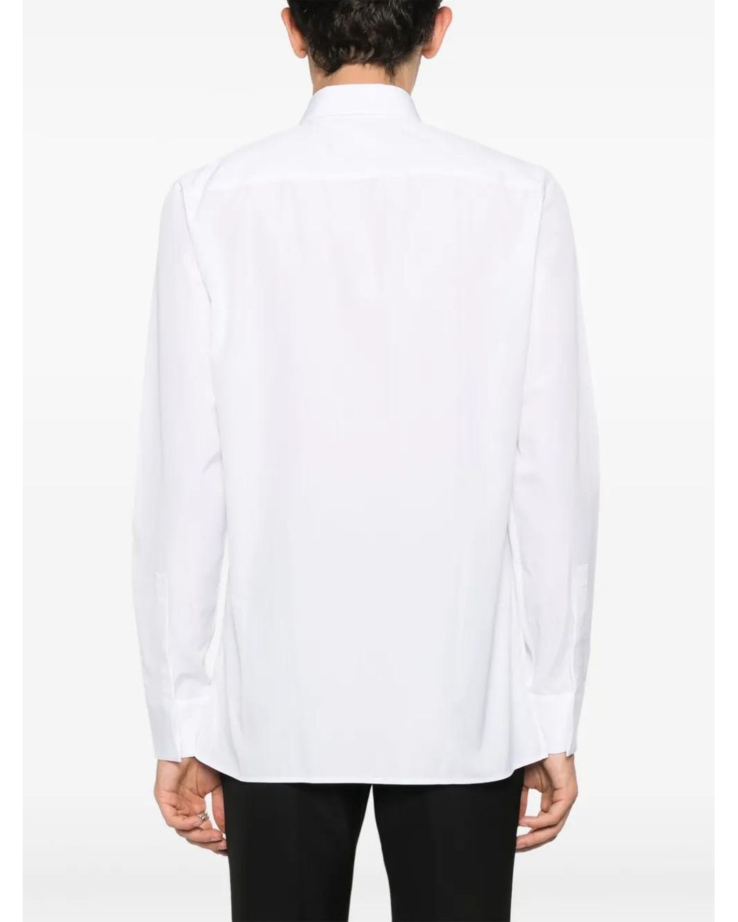 Givenchy White 4G-Embroidery Poplin Shirt for men