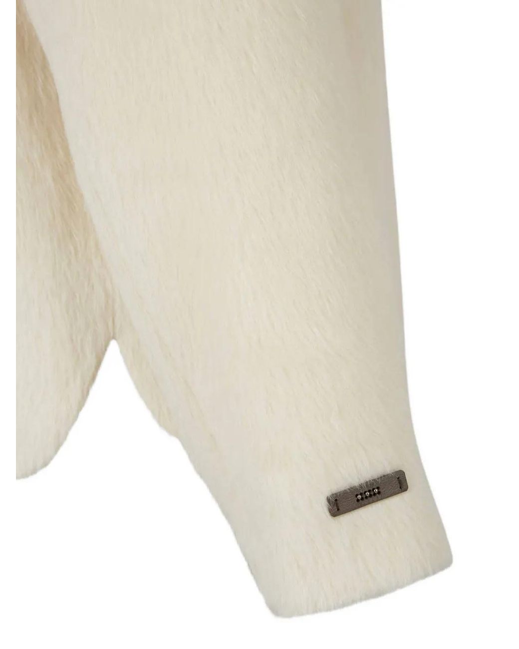 Peserico Natural Veste Zippée En Fourrure Artificielle