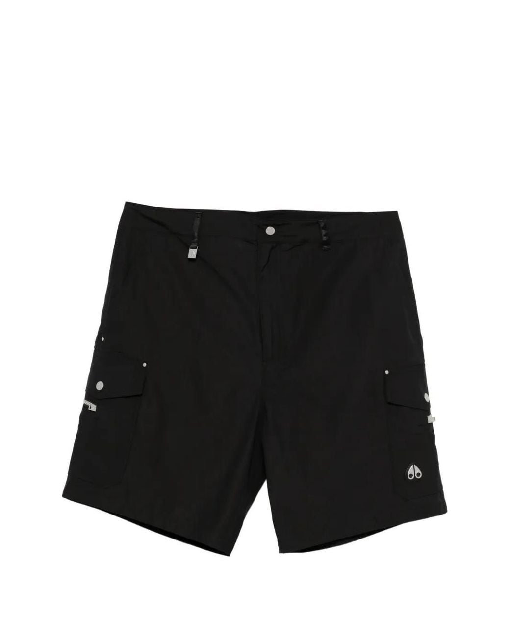 Moose Knuckles Black Mini Cargo Shorts for men