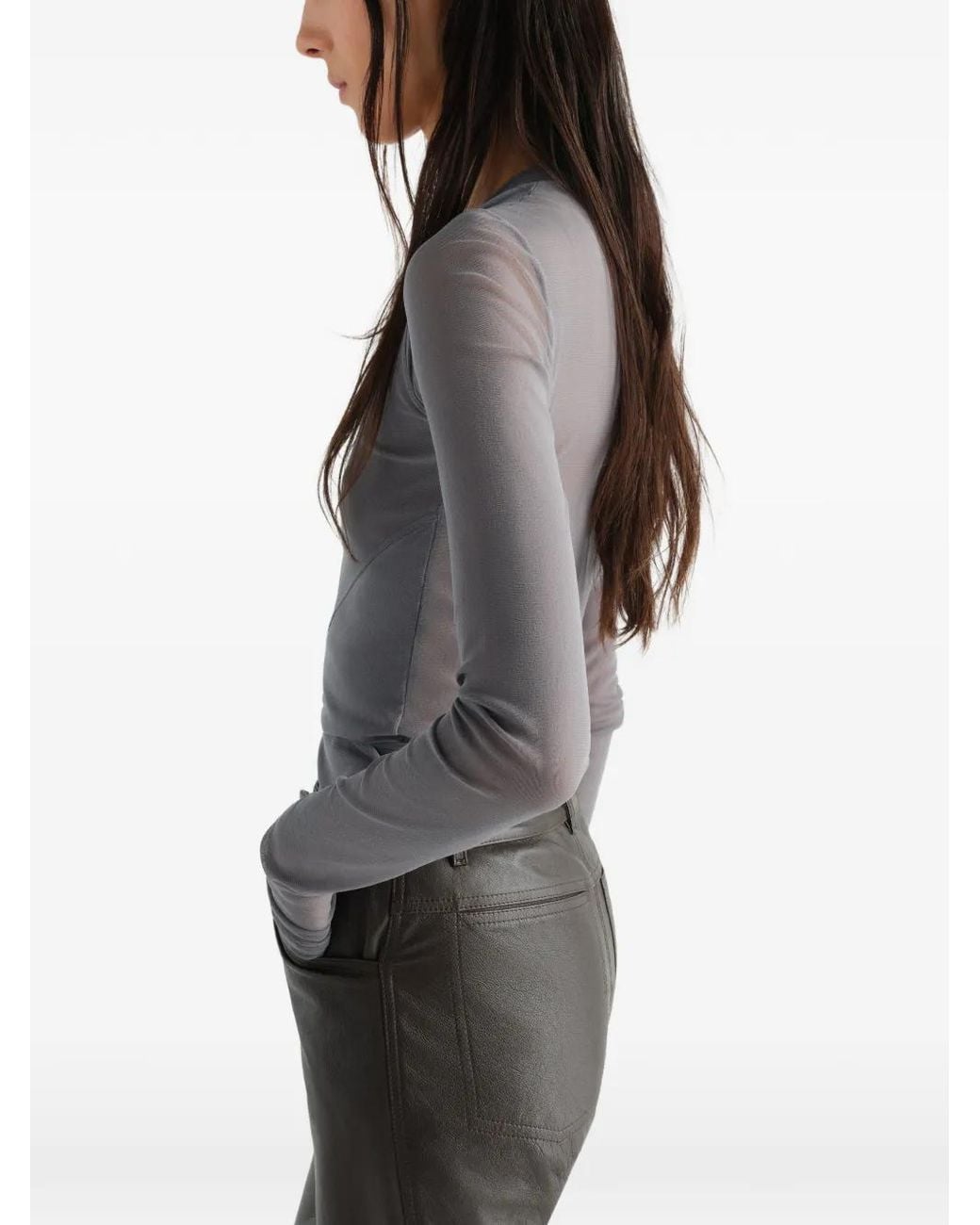 Lemaire Gray Ballerina Wrap Top