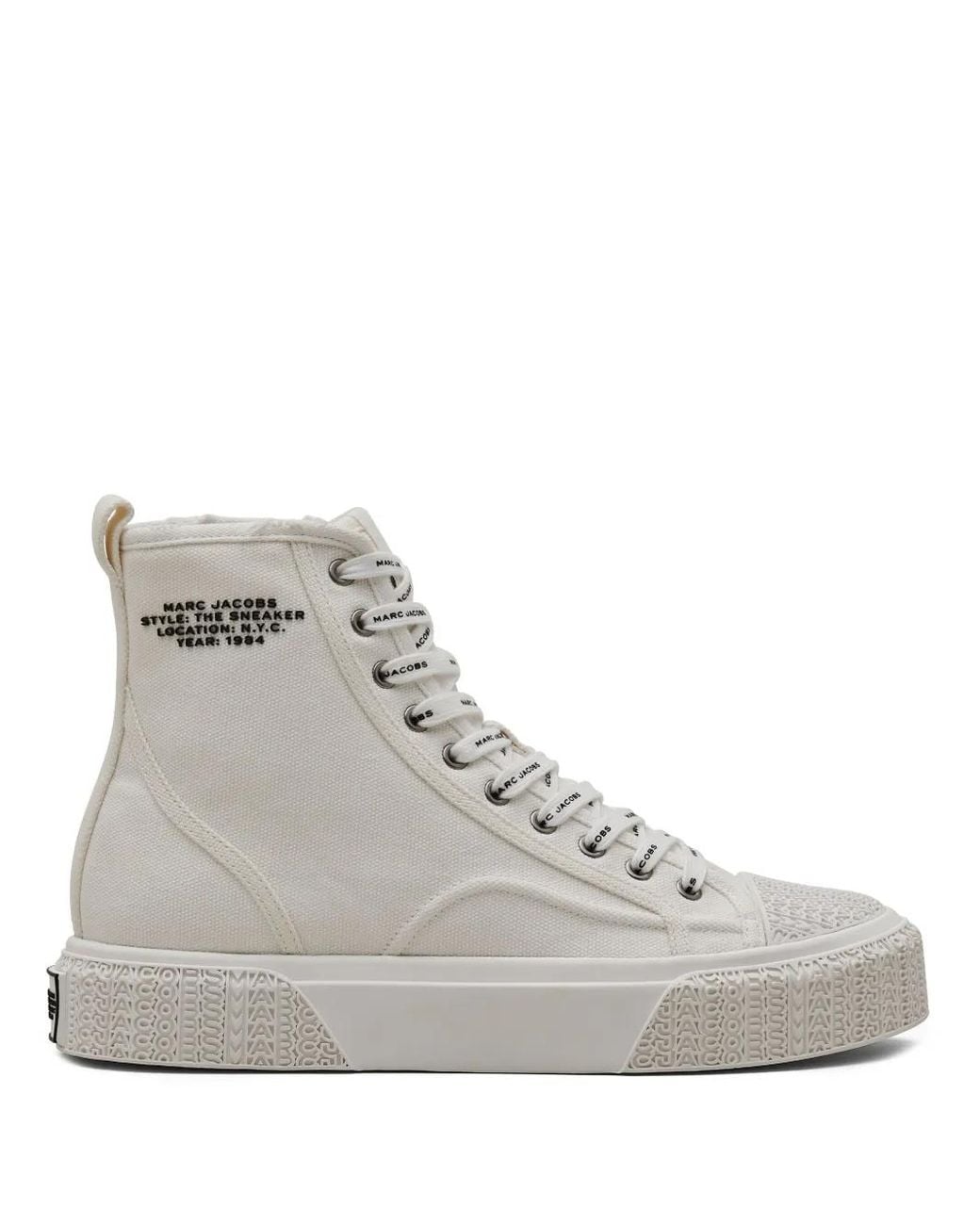 Marc Jacobs Gray The Canvas High-Top Sneakers