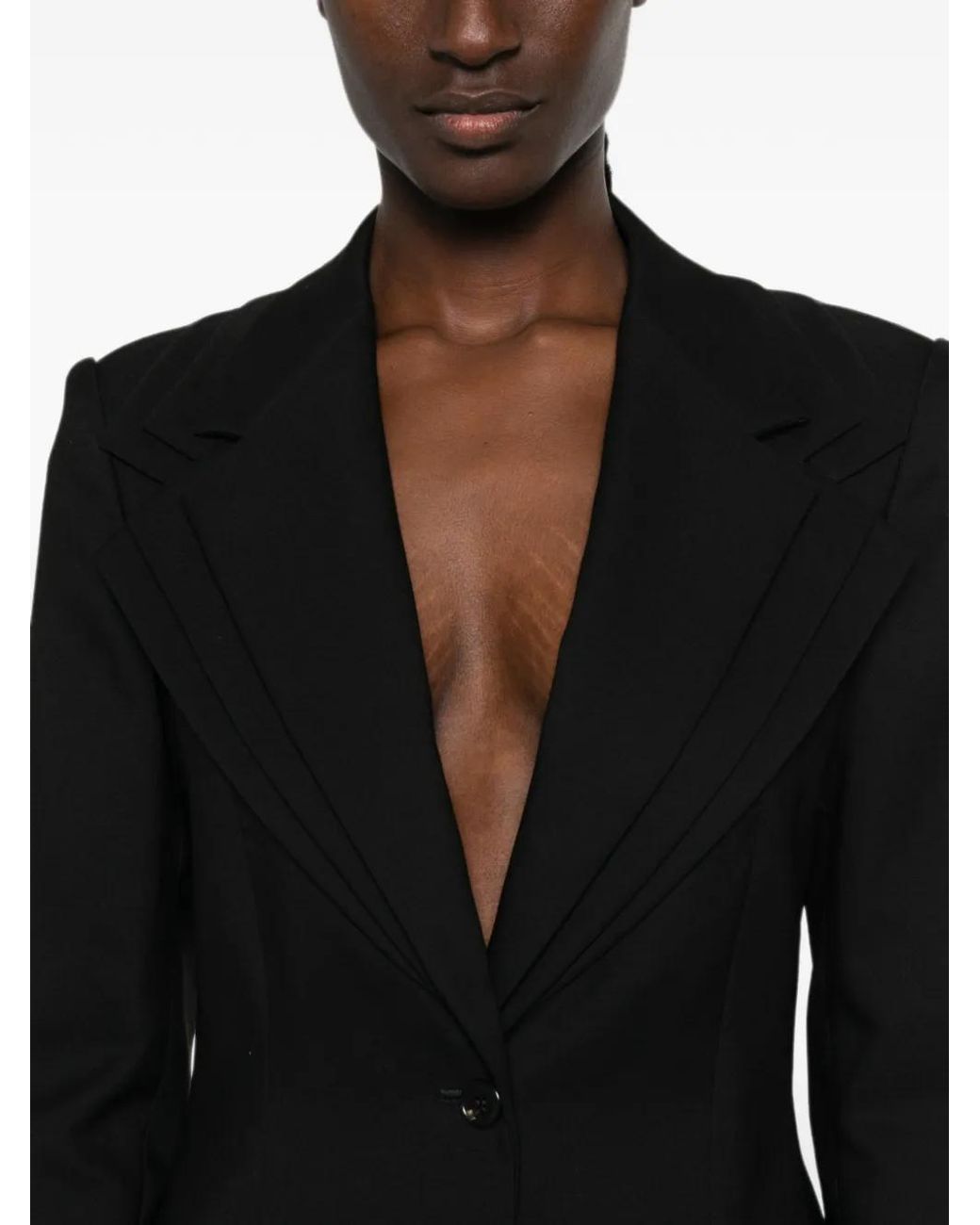 Viktor & Rolf Black Triple-Layer Wool Blazer