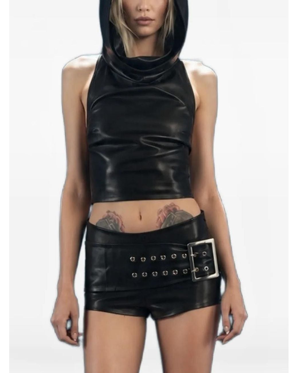 Heira Leatherwear Black Eclipse Backless Top