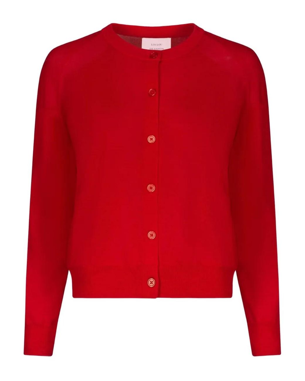 Loulou de Saison Red Kita Buttoned Cardigan