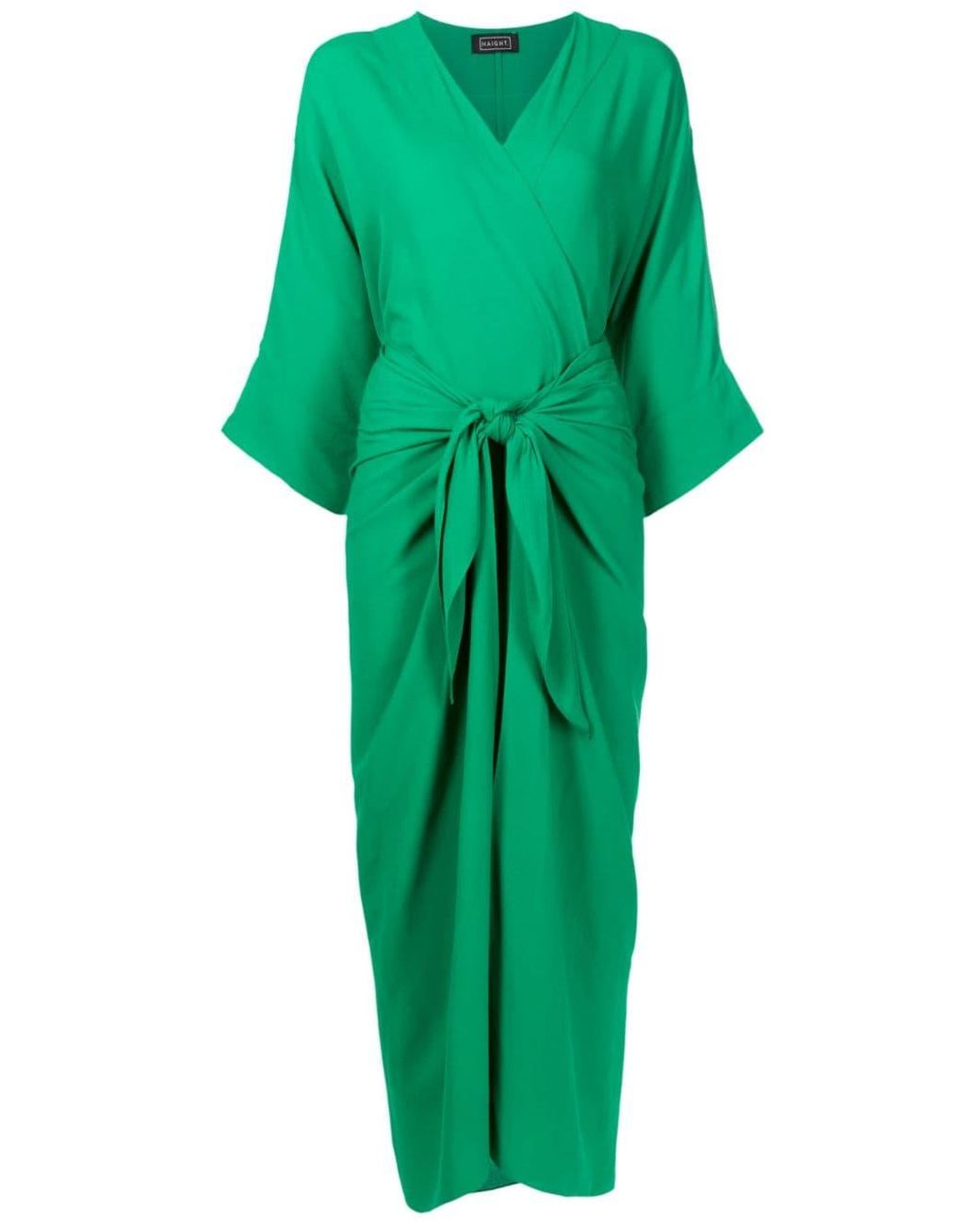 Haight Wrap-design Belted Dress in Green | Lyst