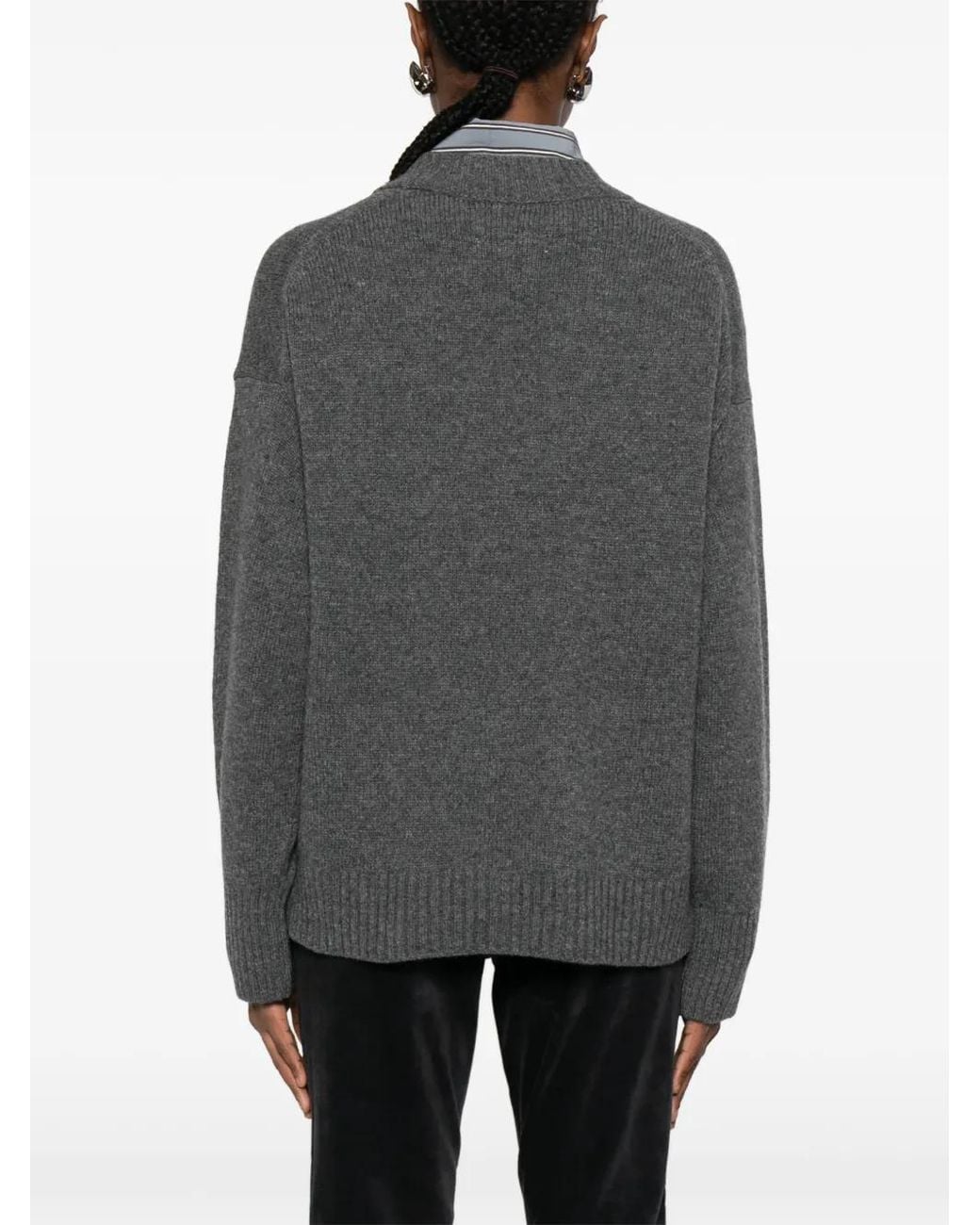Marc O' Polo Gray V-Neck Sweater