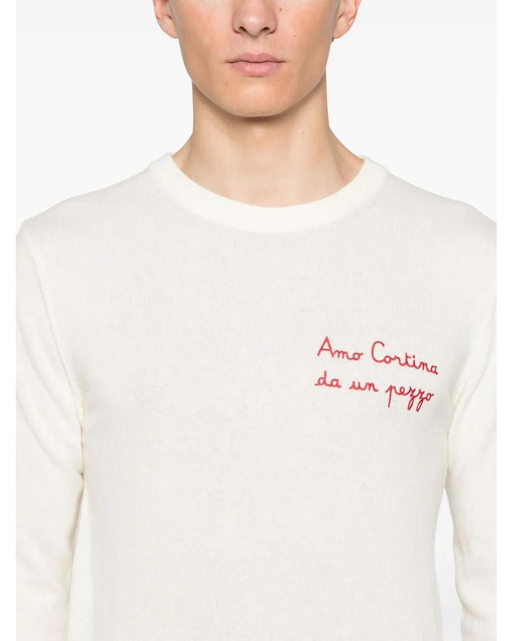 Mc2 Saint Barth White Heron Sweater for men